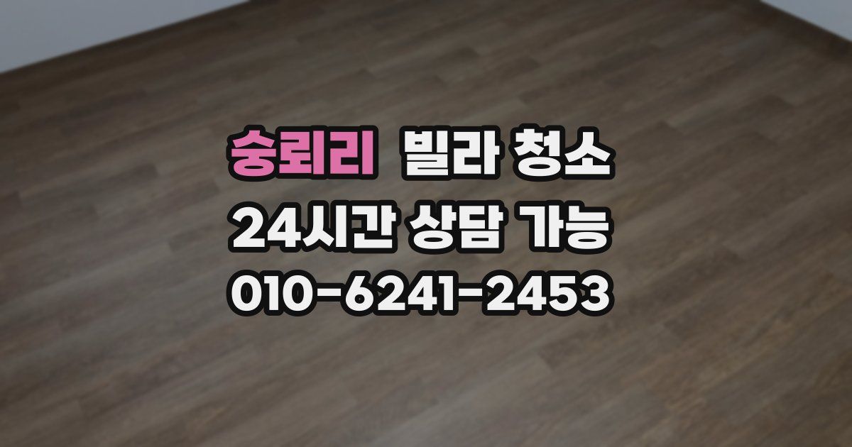 숭뢰리 빌라 청소