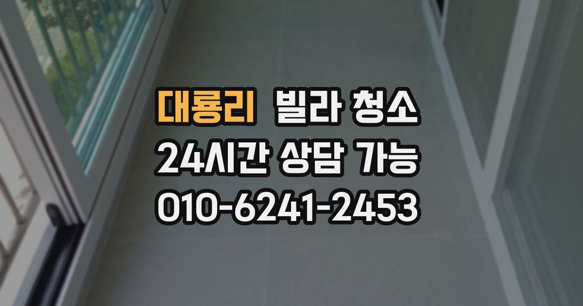 대룡리 빌라 청소