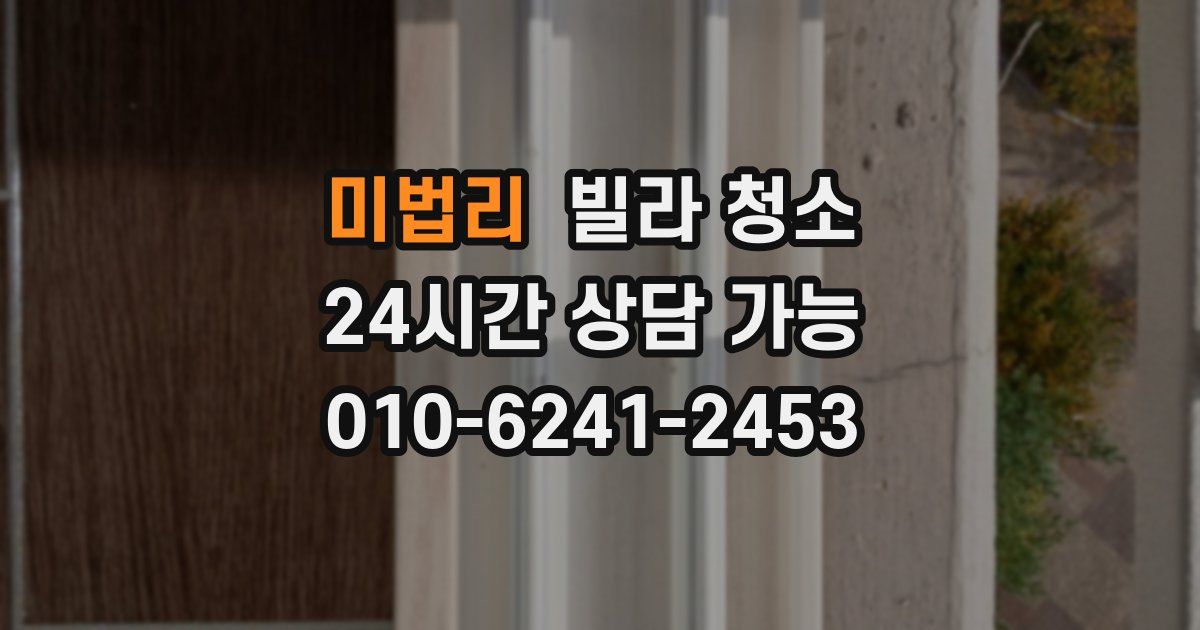 미법리 빌라 청소