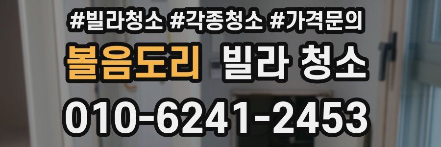 볼음도리 빌라 청소
