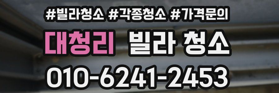 대청리 빌라 청소