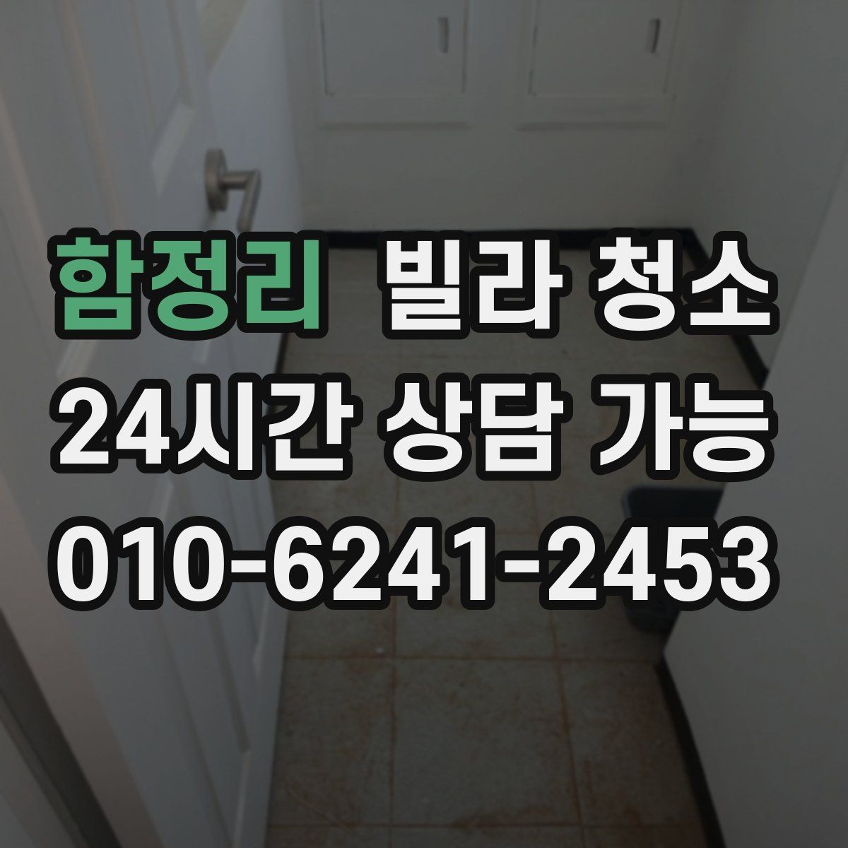 함정리 빌라 청소 주방 하부장 곰팡이 예방 관리