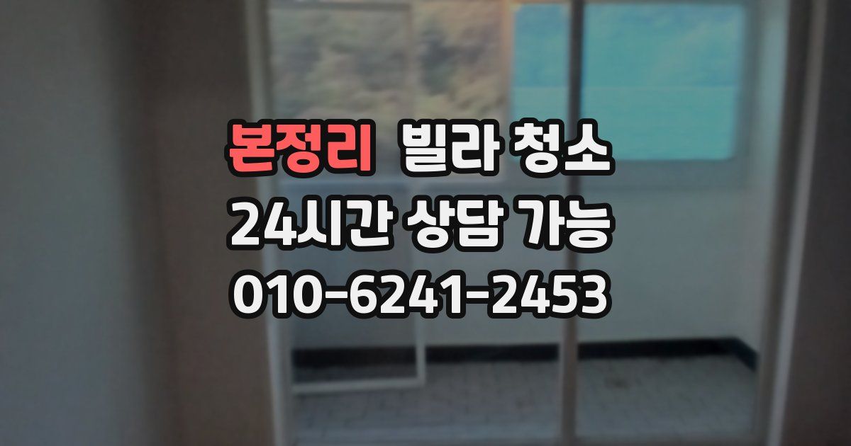 본정리 빌라 청소