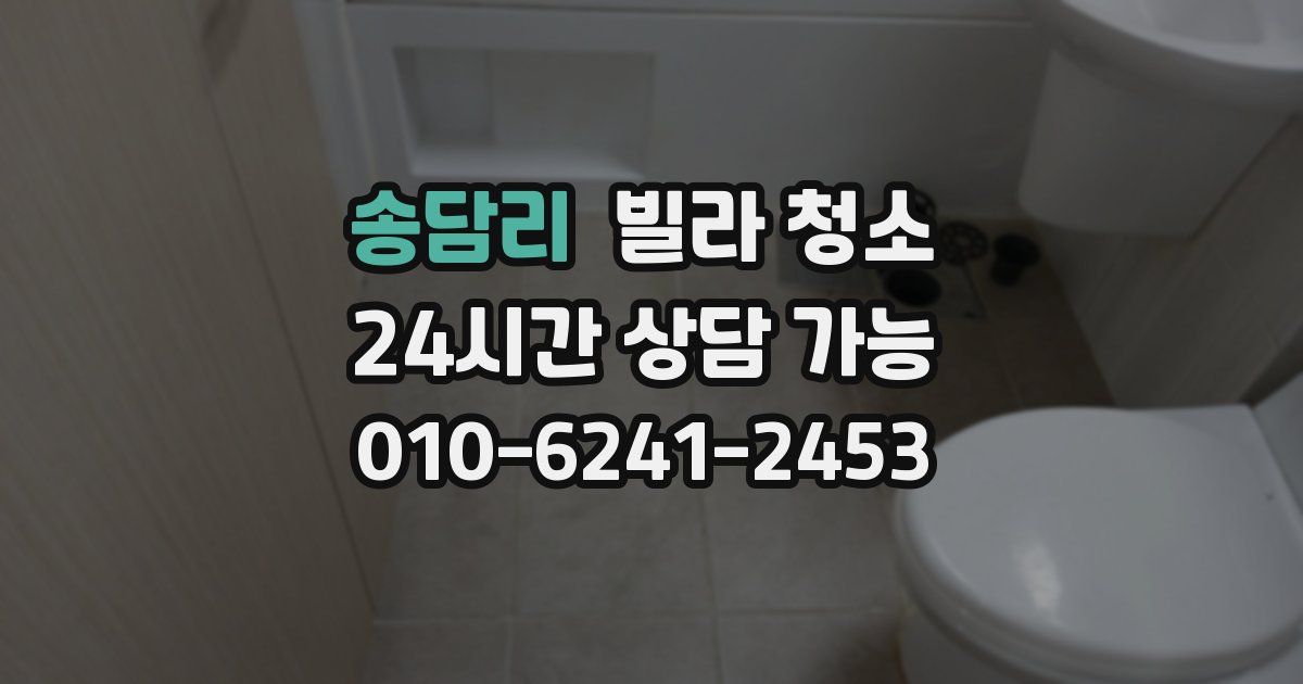 송담리 빌라 청소