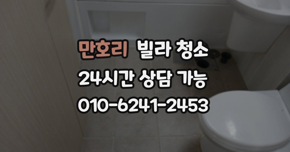 만호리 빌라 청소