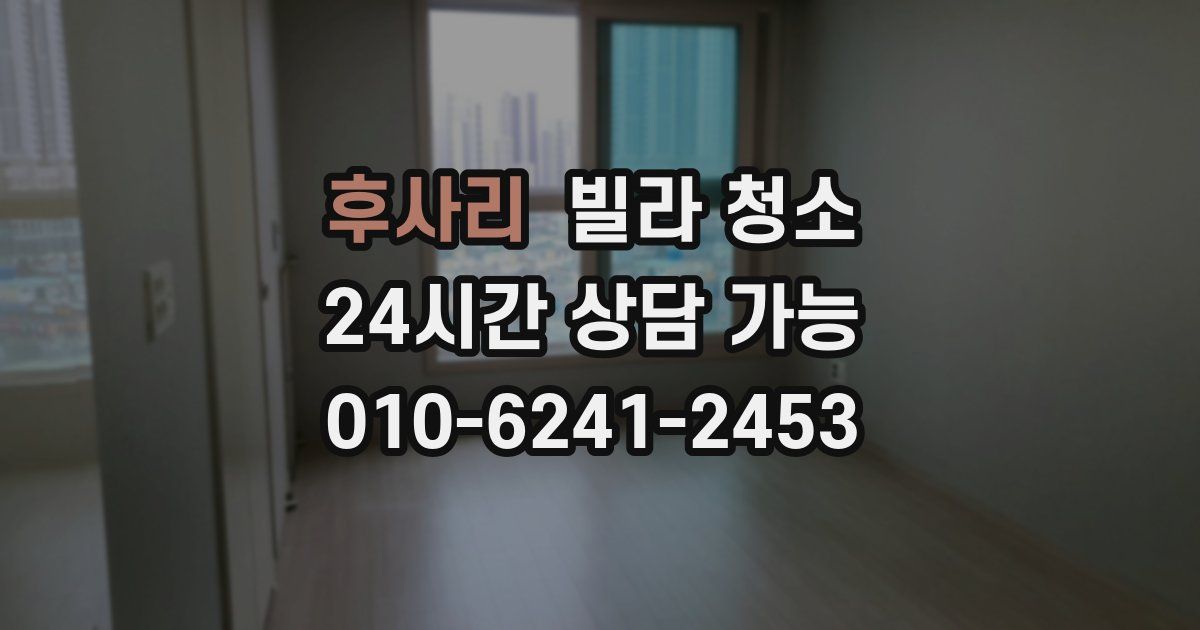 후사리 빌라 청소