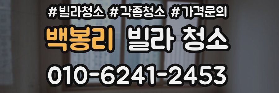 백봉리 빌라 청소