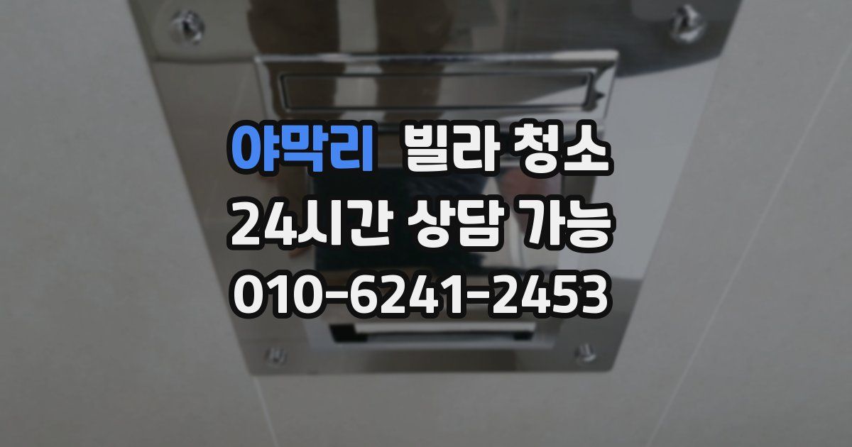 야막리 빌라 청소