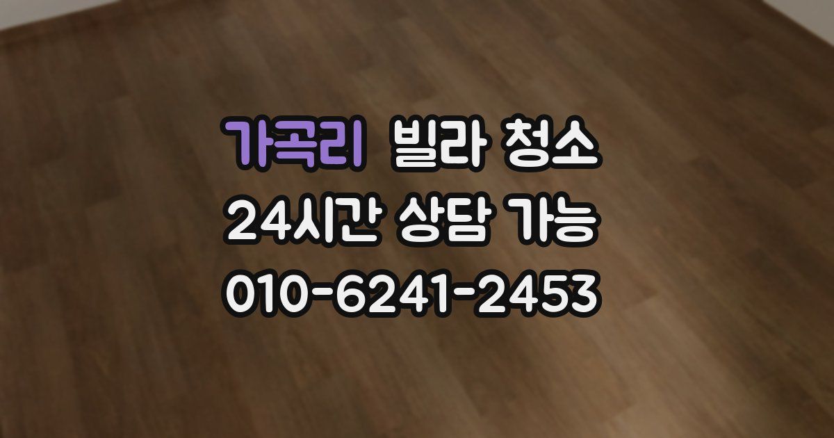 가곡리 빌라 청소