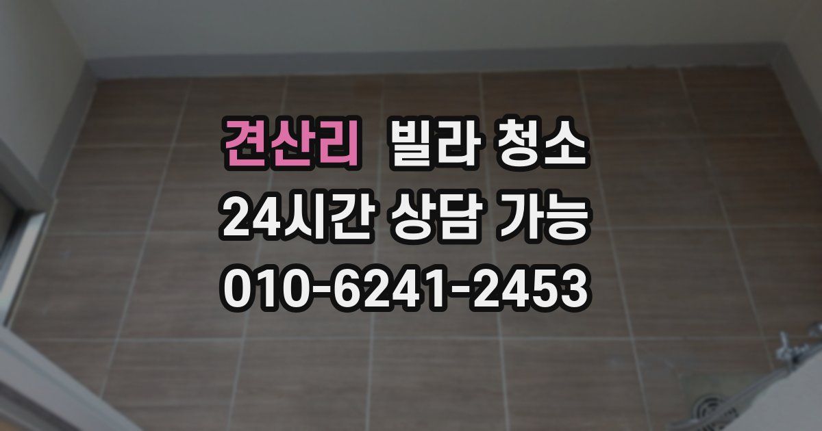 견산리 빌라 청소