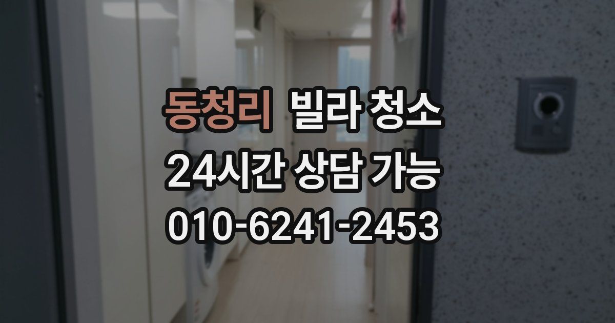 동청리 빌라 청소