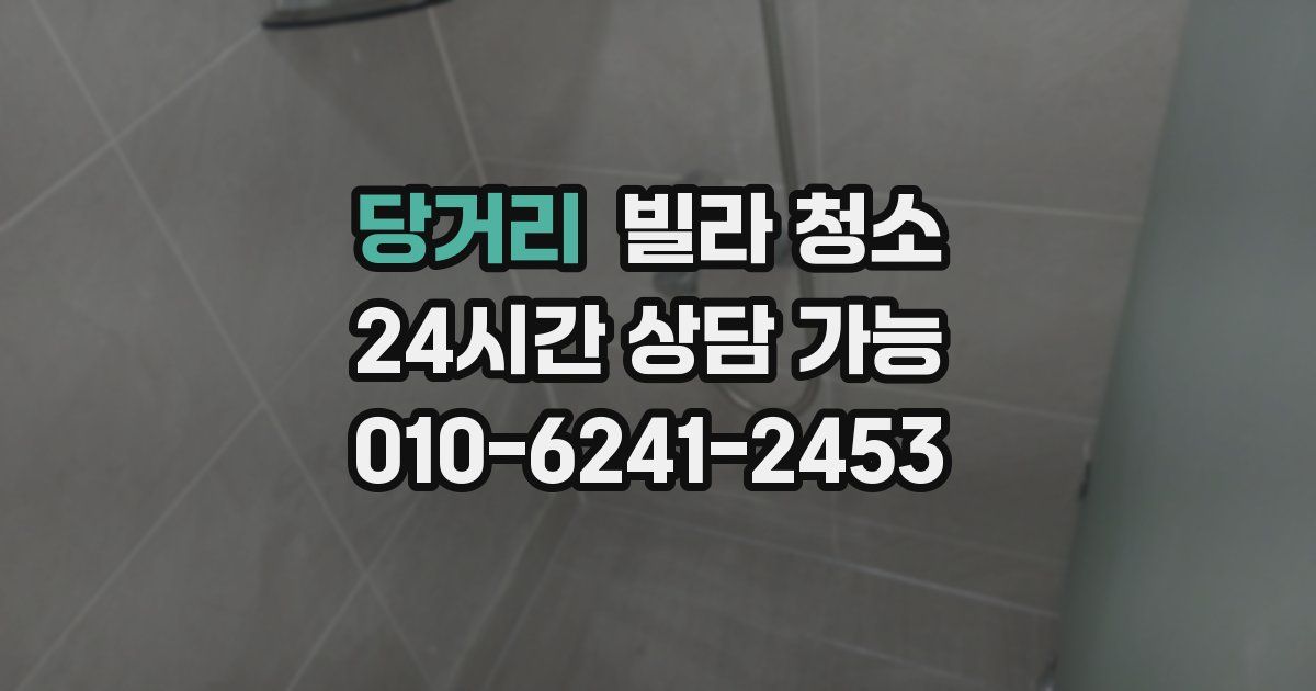 당거리 빌라 청소