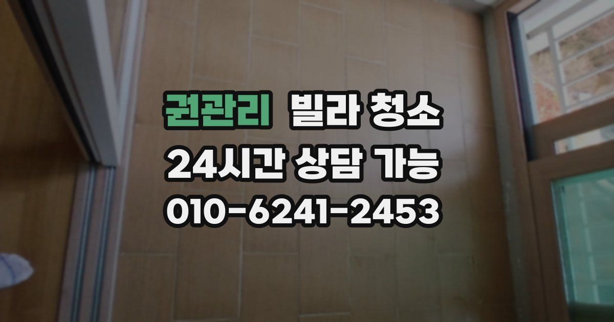 권관리 빌라 청소