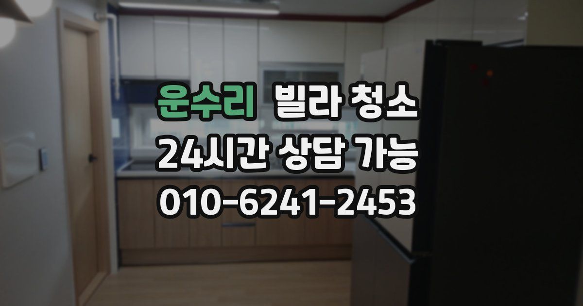 운수리 빌라 청소