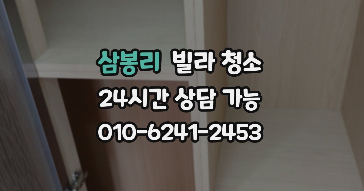 삼봉리 빌라 청소