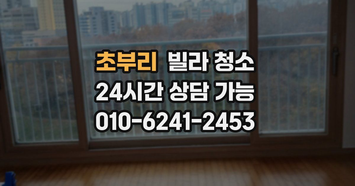 초부리 빌라 청소