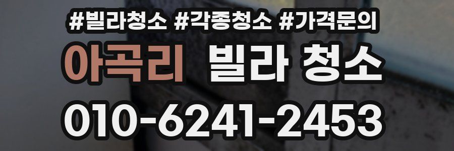 아곡리 빌라 청소