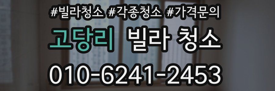 고당리 빌라 청소