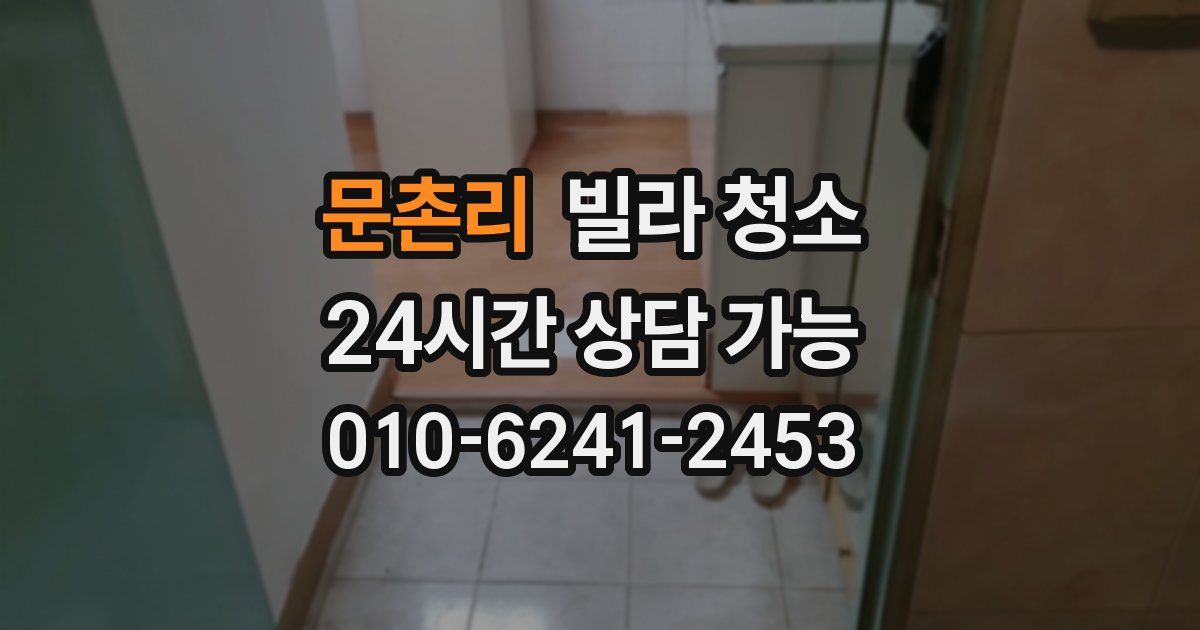 문촌리 빌라 청소