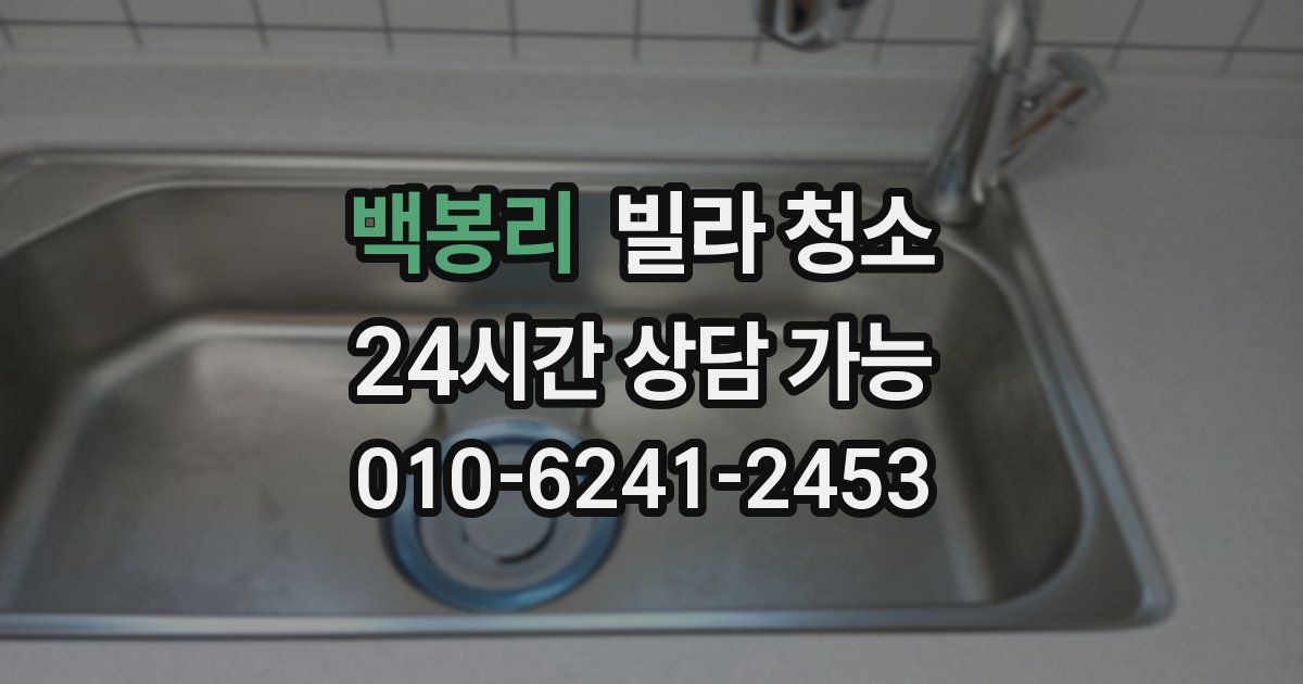 백봉리 빌라 청소