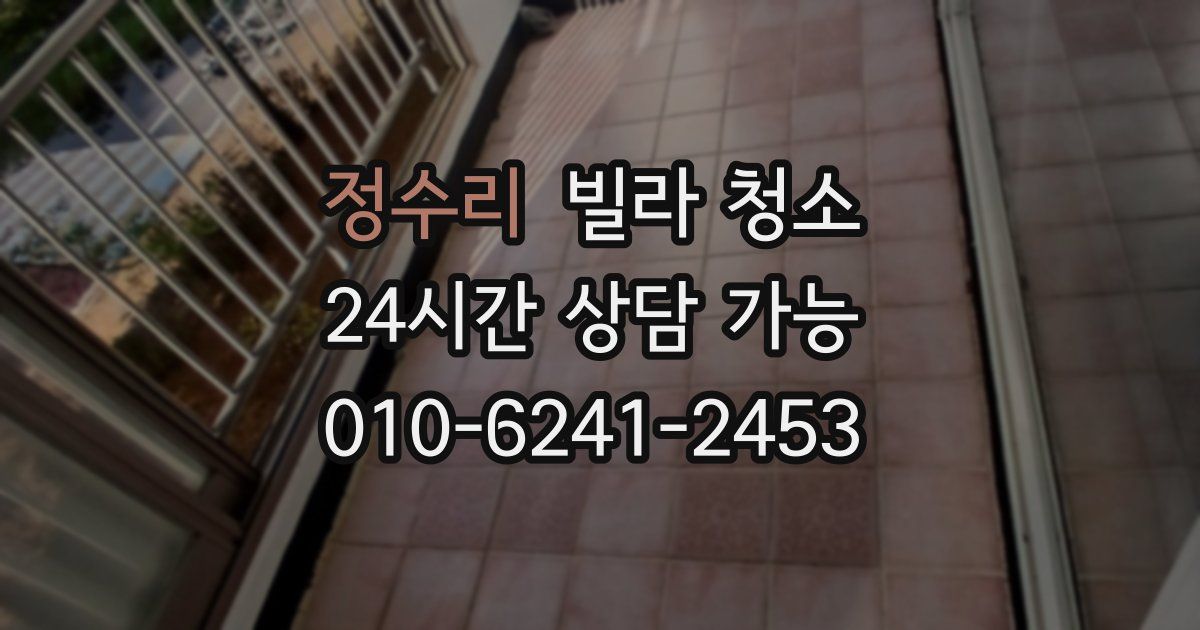 정수리 빌라 청소