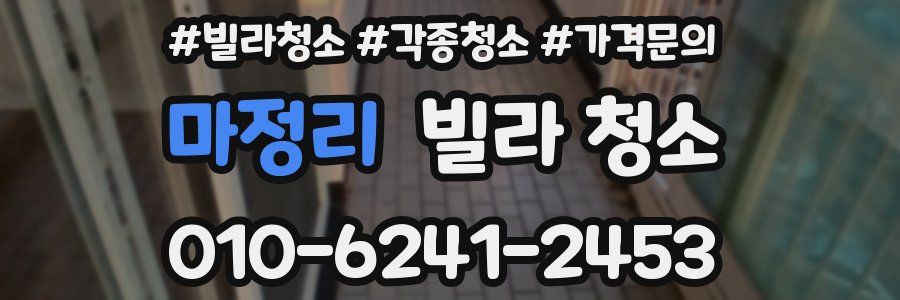 마정리 빌라 청소