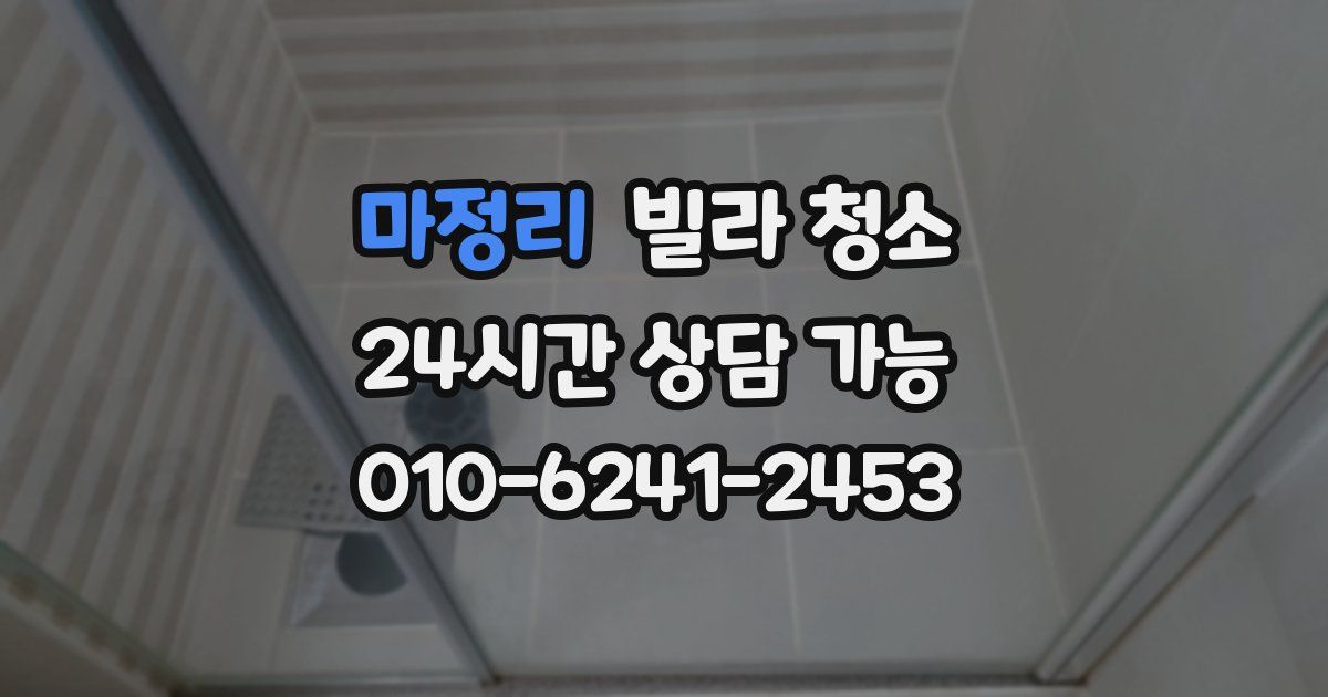 마정리 빌라 청소