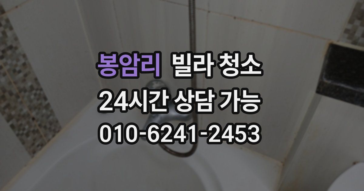 봉암리 빌라 청소