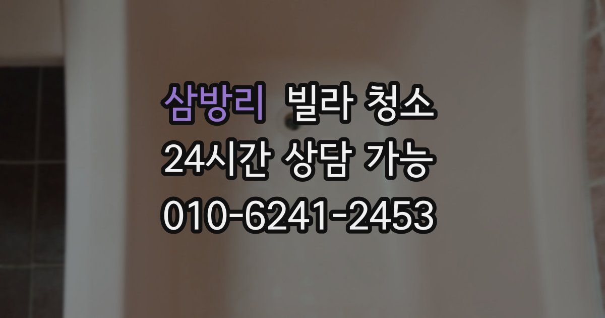 삼방리 빌라 청소