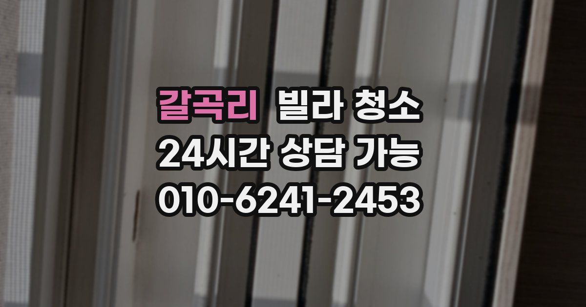 갈곡리 빌라 청소