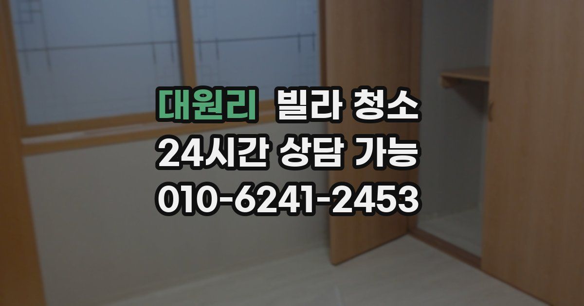 대원리 빌라 청소