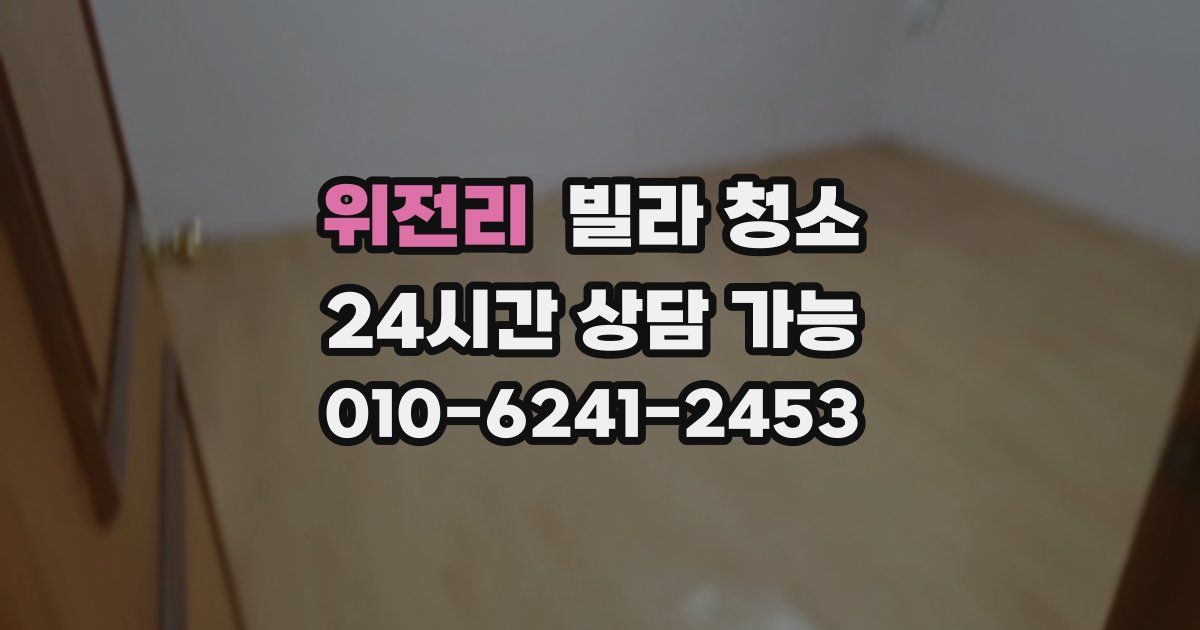 위전리 빌라 청소