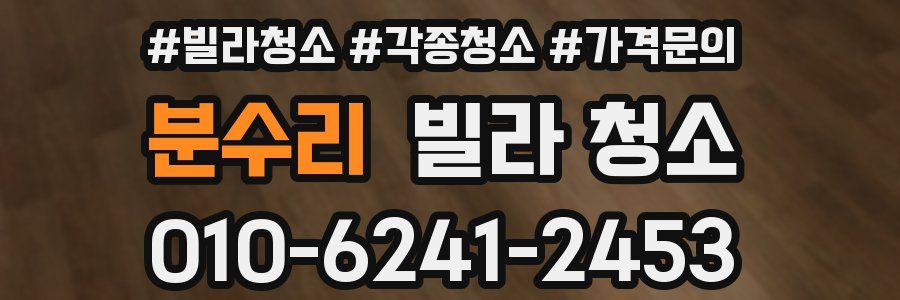 분수리 빌라 청소