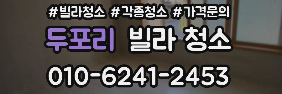 두포리 빌라 청소