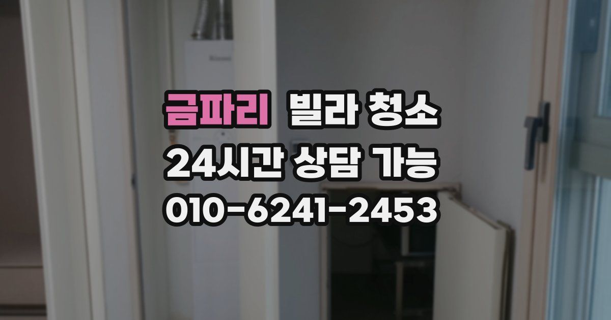 금파리 빌라 청소