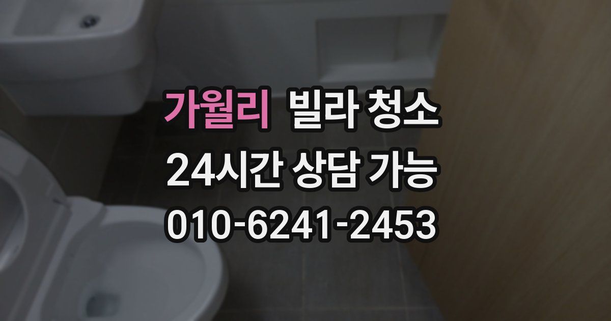 가월리 빌라 청소