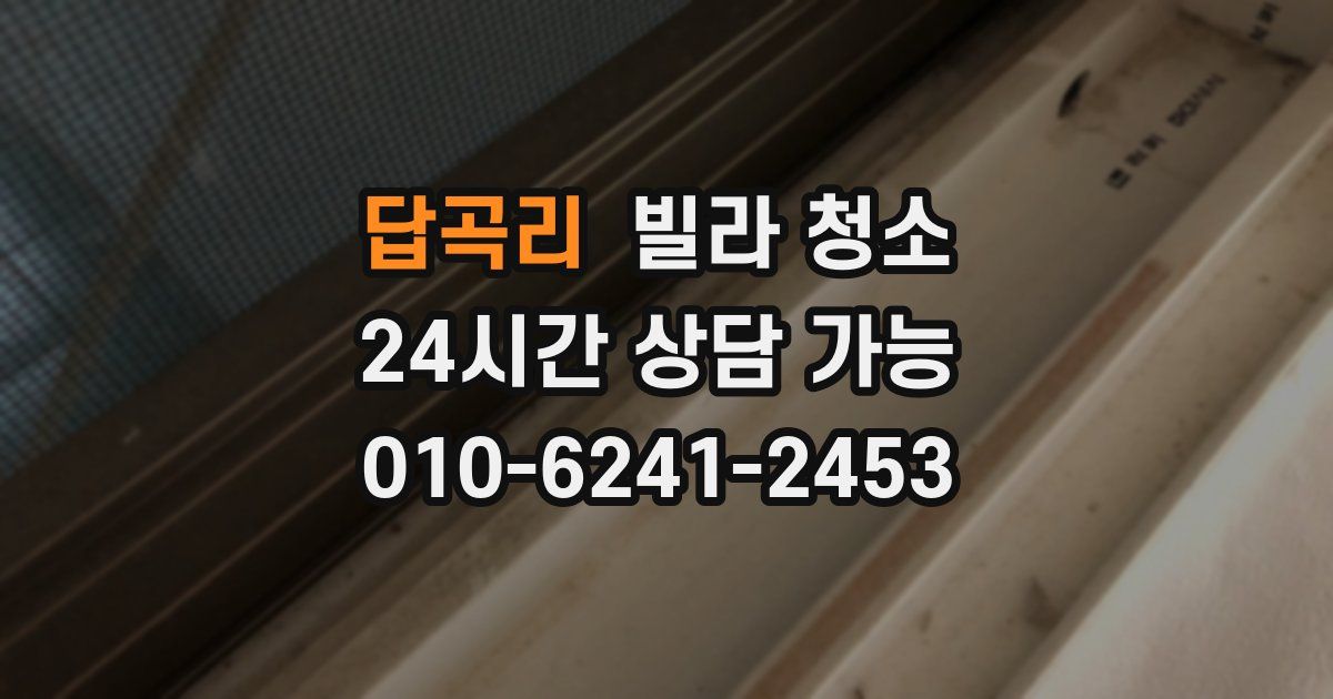 답곡리 빌라 청소