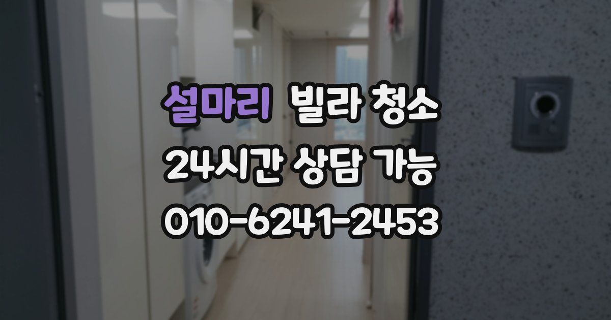 설마리 빌라 청소