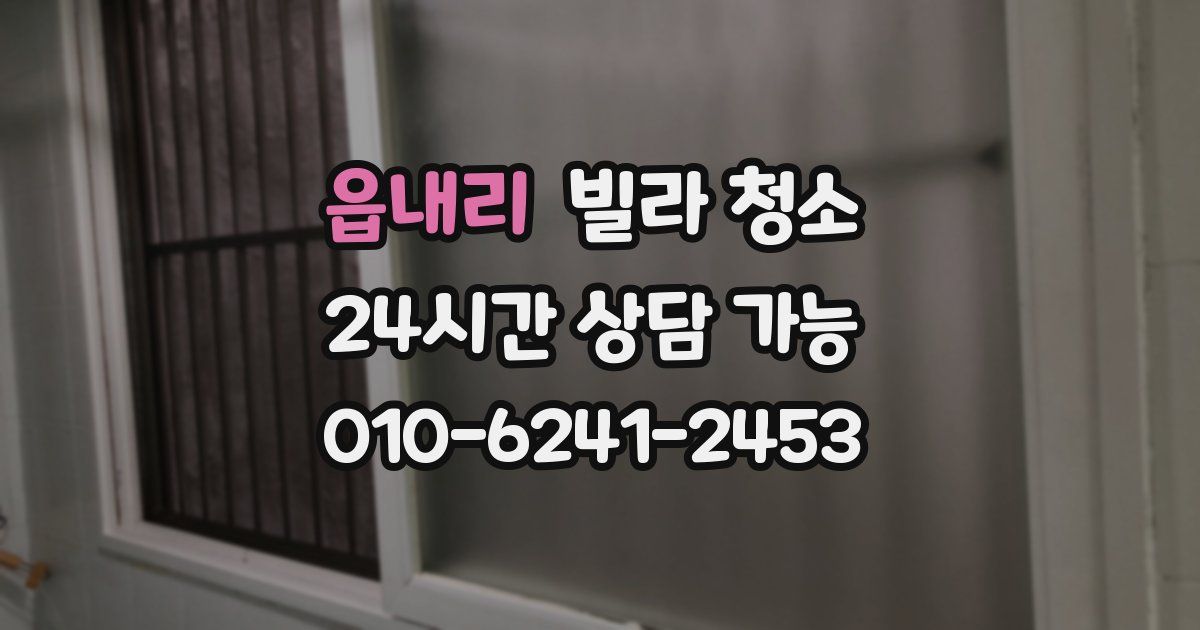 읍내리 빌라 청소