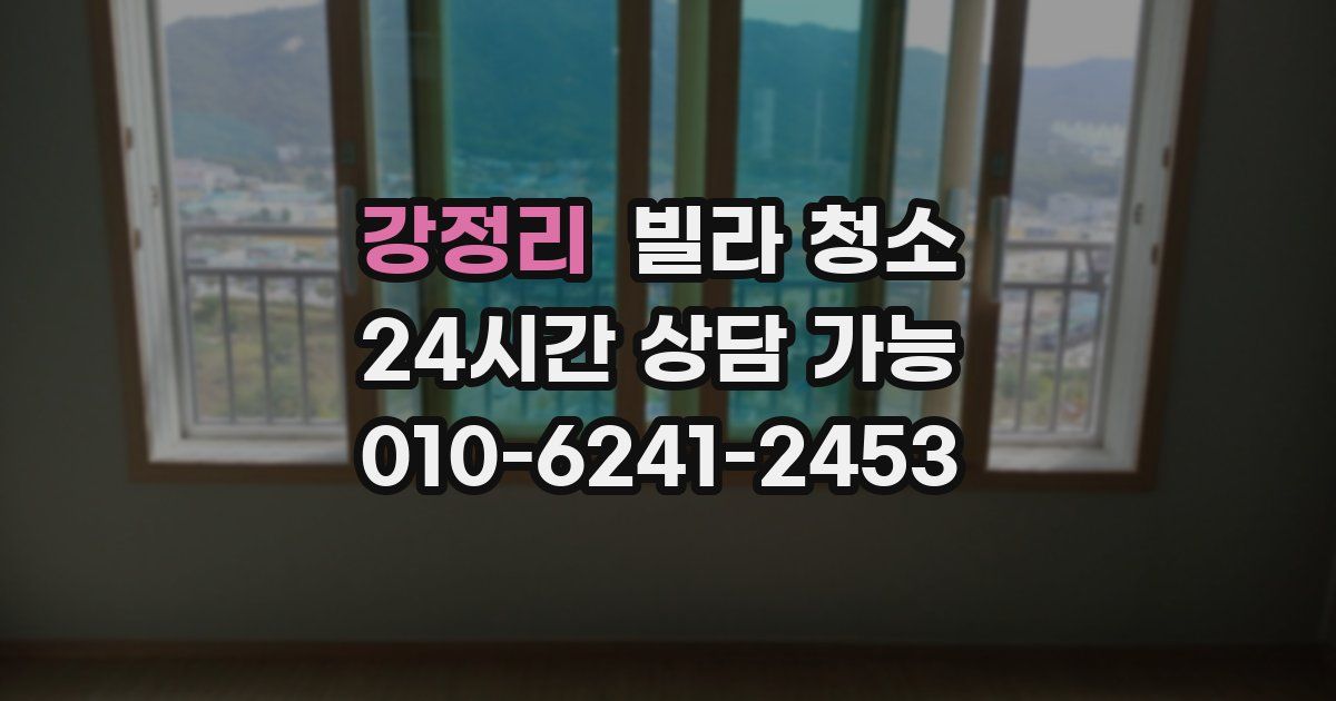 강정리 빌라 청소