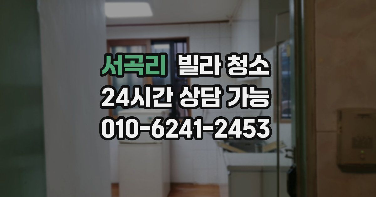 서곡리 빌라 청소