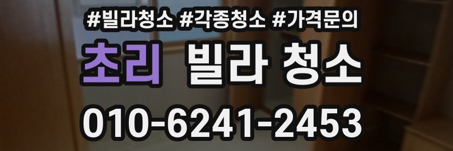 초리 빌라 청소