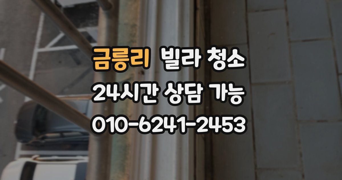 금릉리 빌라 청소