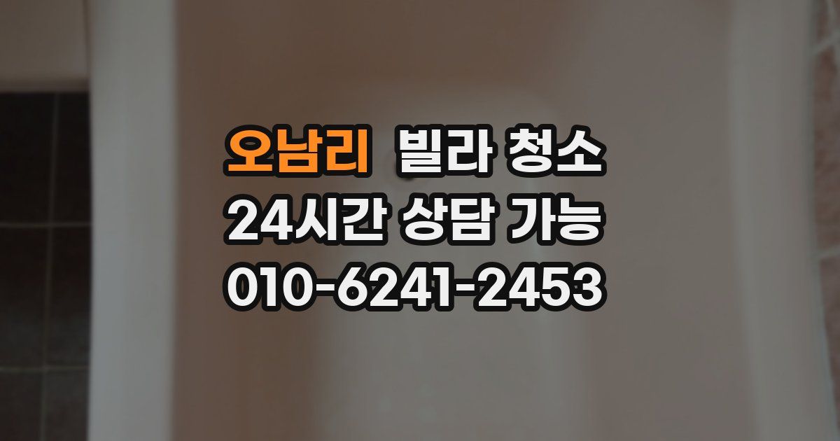 오남리 빌라 청소