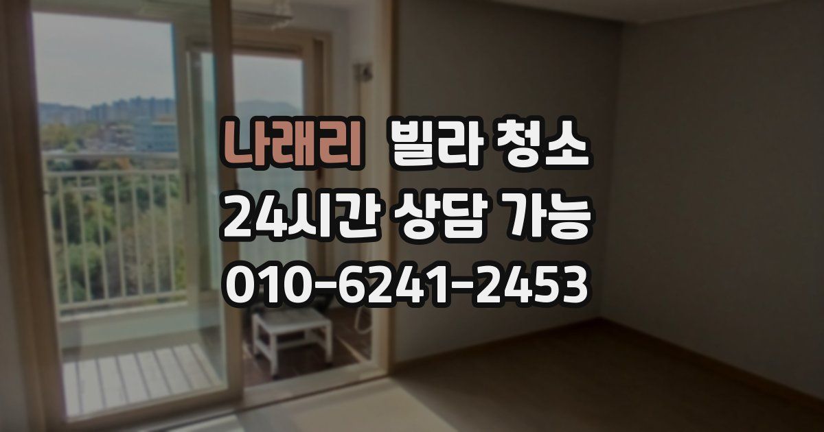 나래리 빌라 청소