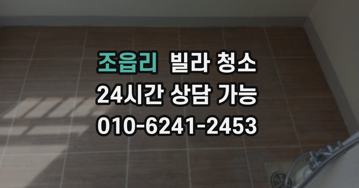 조읍리 빌라 청소