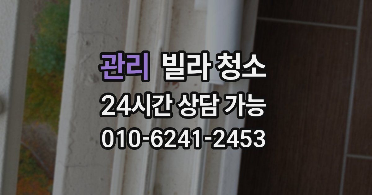 관리 빌라 청소