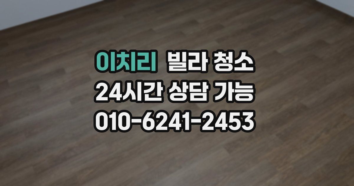 이치리 빌라 청소