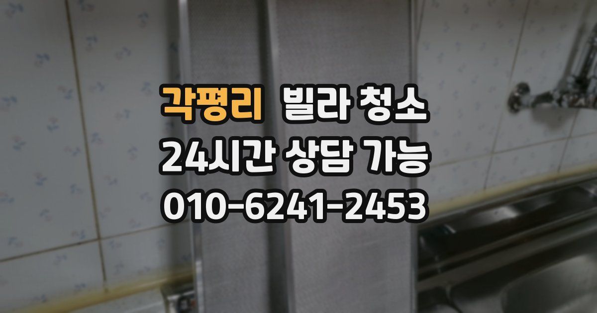 각평리 빌라 청소