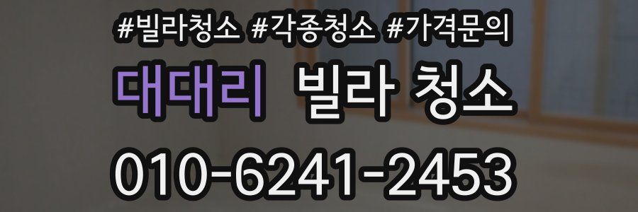 대대리 빌라 청소